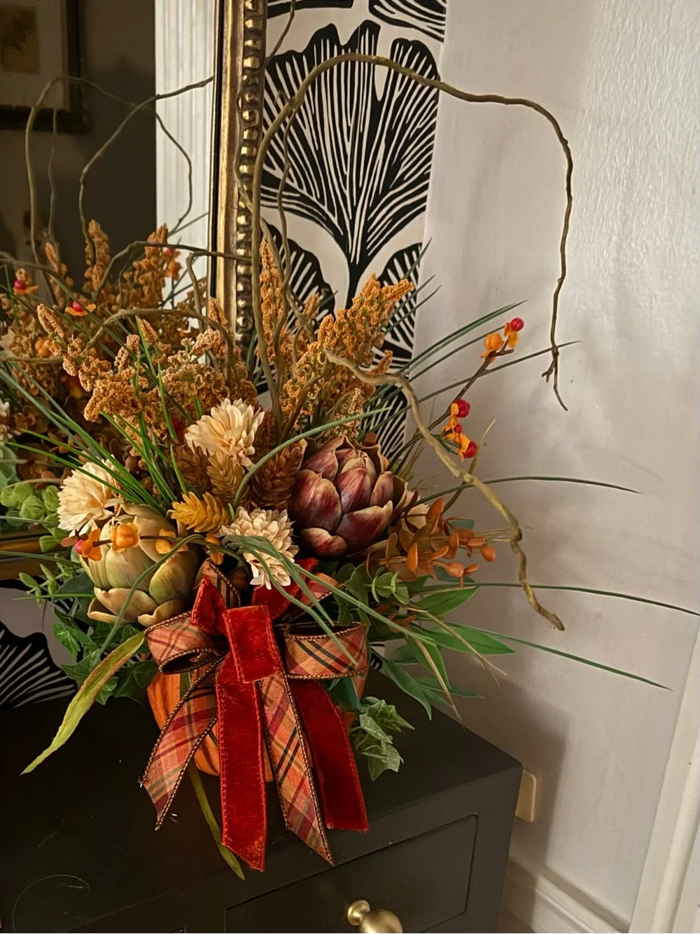 New Custom Fall Floral decor in Ceramic pumpkin planter